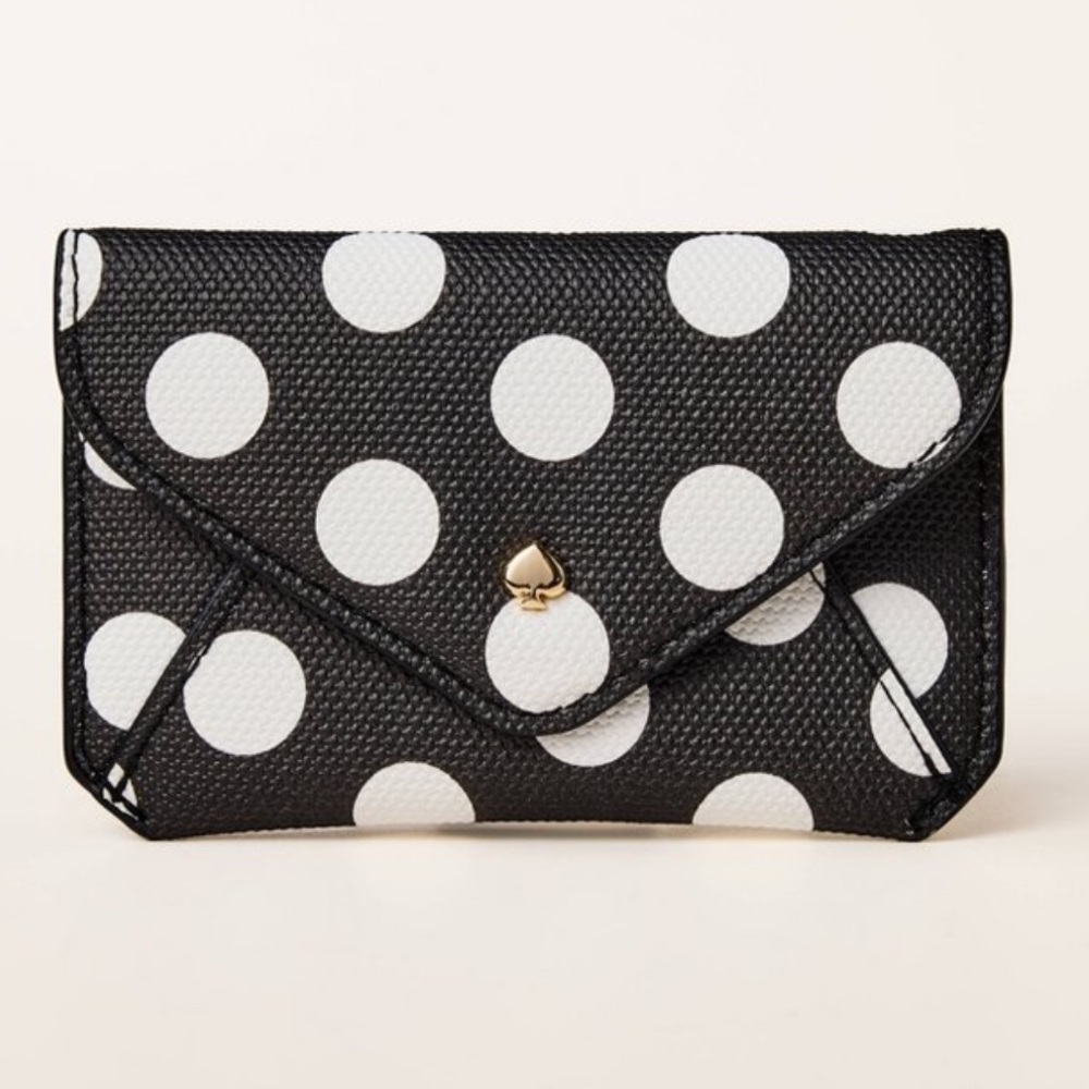 ♠️ Kate Spade x Target Black and White Polka Dot Card Case